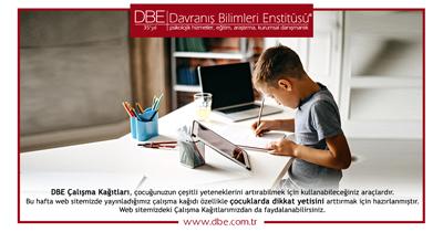 ÇOCUK BÖLÜMÜ ÇALIŞMA KAĞITLARI – DİKKAT