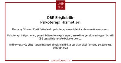 DBE Erişilebilir Psikoterapi Hizmetleri