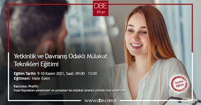 Yetkinlik ve Davranış Odaklı Mülakat Teknikleri Eğitimi - Kasım
