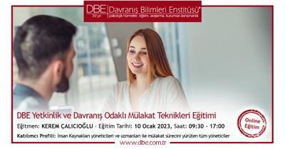 Yetkinlik ve Davranış Odaklı Mülakat Teknikleri Eğitimi - Ocak 2023