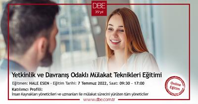 Yetkinlik ve Davranış Odaklı Mülakat Teknikleri Eğitimi - Online - Temmuz 2022