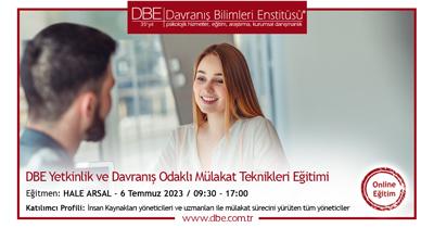 Yetkinlik ve Davranış Odaklı Mülakat Teknikleri Eğitimi - Temmuz 2023