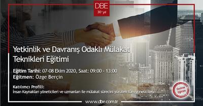 Yetkinlik ve Davranış Odaklı Mülakat Teknikleri Eğitimi