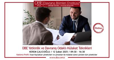 Yetkinlik ve Davranış Odaklı Mülakat Teknikleri Programı - Online
